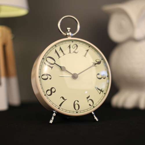 TFA Germany Vintage Electronic Alarm Clock - Beige