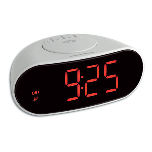 TFA Germany Silent Digital Alarm Clock - Black and white - 17cm