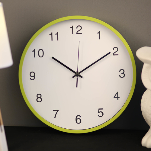TFA Germany Green Wall Clock with Glass - 30cm