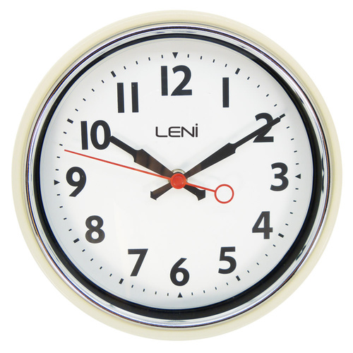 Leni Silent Essential Wall Clock - Ivory - 22cm