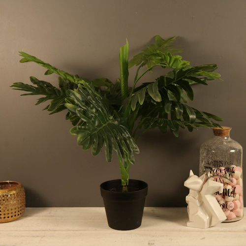 Potted Faux Monstera Plant 70cmH