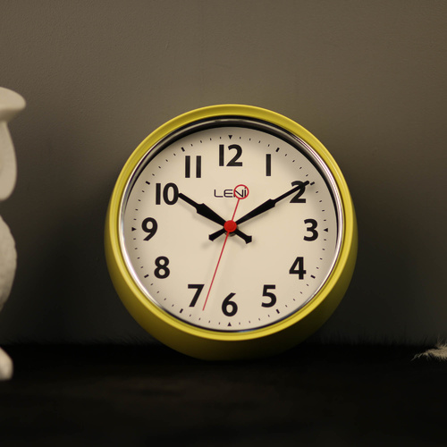 Leni Silent Essential Wall Clock - Bitter Lemon - 22cm