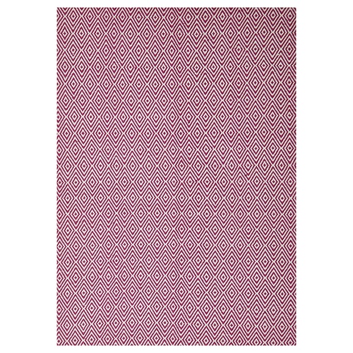 Baku Flatweave Diamond Design Rug - Pink