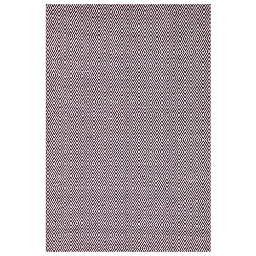 Baku Flatweave Diamond Design Rug - Purple
