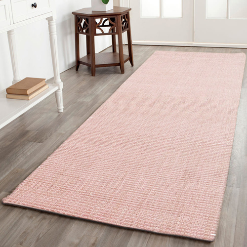 Piazza Chunky Natural Fiber Barker Runner - Pink - 80x400cm