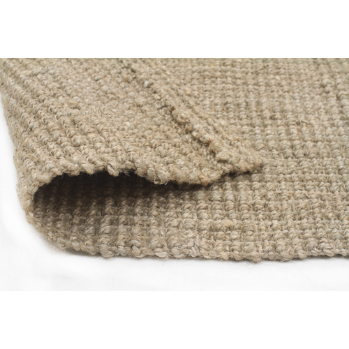 Piazza Chunky Natural Fiber Barker Rug - Silver - 150x220cm