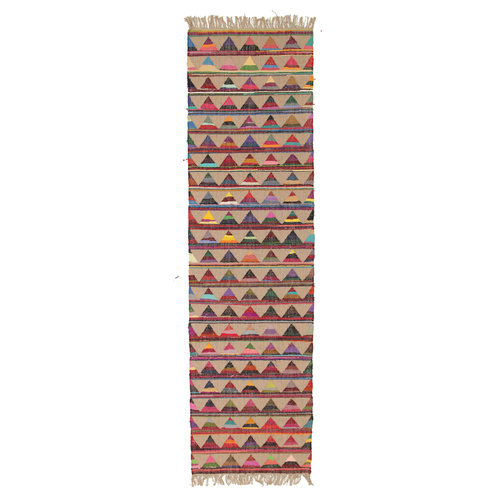 Piazza Natural Jute and Cotton Runner - 80x300cm Runner
