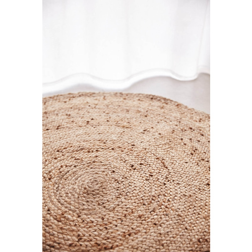 Piazza Round Jute Natural Rug - 120x120cm