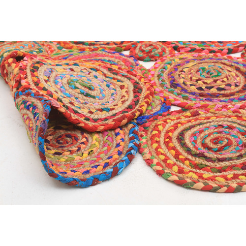 Piazza Amilia Cotton and Jute Rug - Multi
