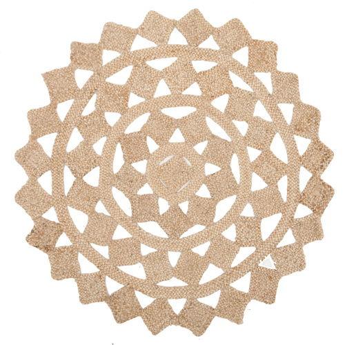 Piazza JuteTessellate Round Rug - Natural