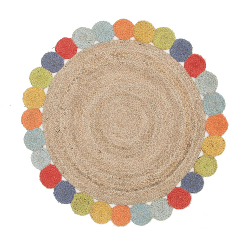 Piazza Flower Jute Rug