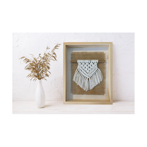 Macrame Showbox Wall Art - 28x35x5cm