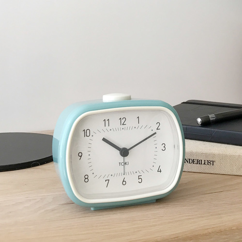 Toki - Lisbet Silent Sweep Alarm Clock - Duck Egg - 8.5x10.5cm