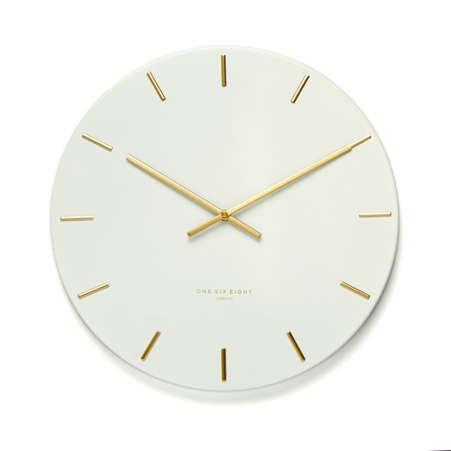 Luca White 60cm SILENT Wall Clock