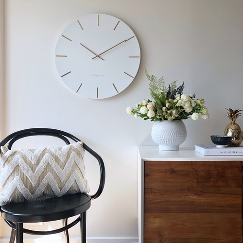 Luca White 40cm Silent Wall Clock