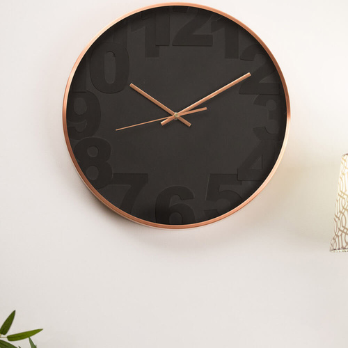 Balaclava 40cm Copper + Black Wall Clock Amalfi