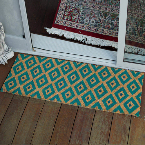 45x120cm Kimberley Blue PVC Backed Coir Door Mat