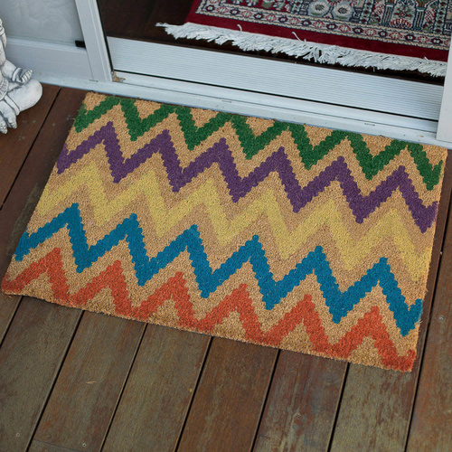 Door Mats:60x90cm Chevron Multicolor