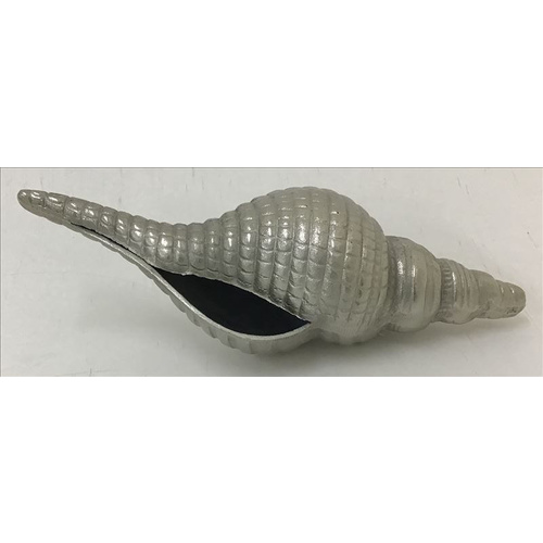 Lucy Aluminium Decorative Shell - Silver - 46cm