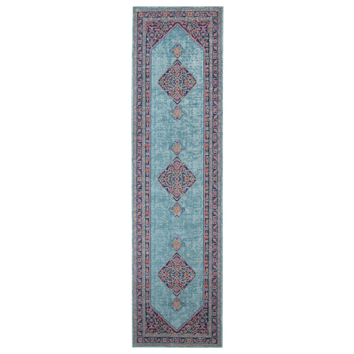 Whisper Diamond Runner - Blue - 80x300cm