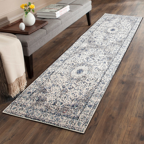 Evolve Mist Transitional Runner - White - 80x300cm