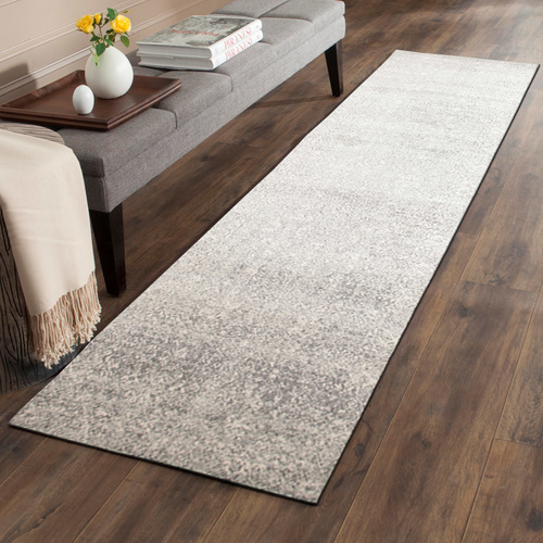 Evolve Shine Transitional Runner - Silver - 80x300cm