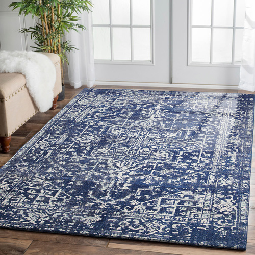 Evolve Contrast Transitional Rug - Navy - 160x230cm