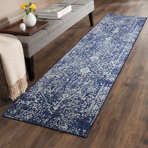 Evolve Contrast Transitional Runner - Navy - 80x300cm