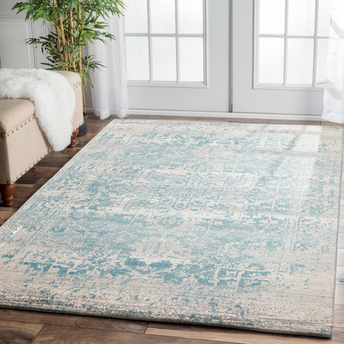 Evolve Glacier Transitional Rug - White Blue - 160x230cm