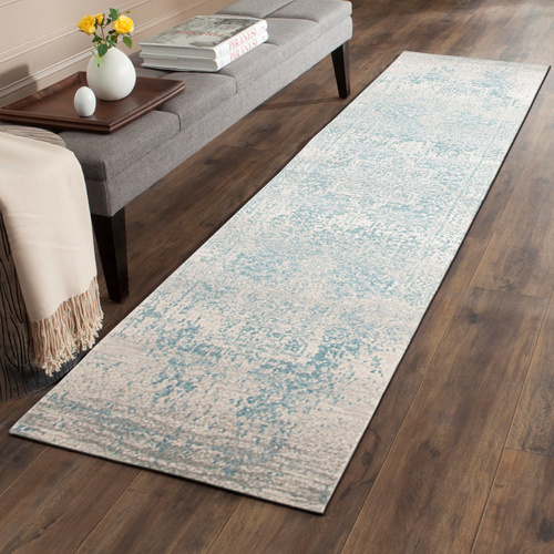 Evolve Glacier Transitional Runner - White Blue - 80x500cm