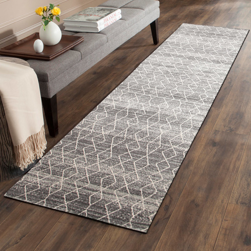 Evolve Remy Transitional Runner - Silver - 80x300cm