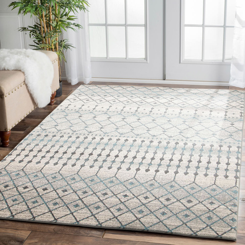 Evolve Slate Transitional Rug - White - 160x230cm