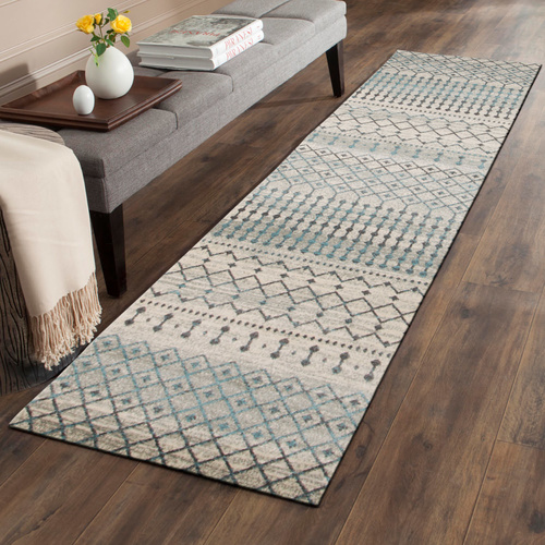 Evolve Slate Transitional Runner - White - 80x300cm