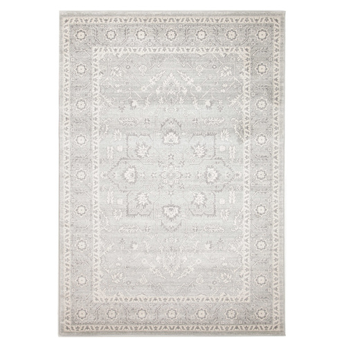 Evolve Flower Transitional Rug - Silver - 160x230cm