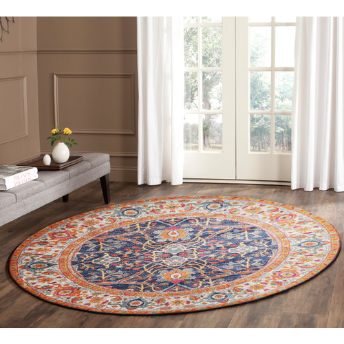 Evolve Splash Transitional Round Rug - Multi - 150x150cm