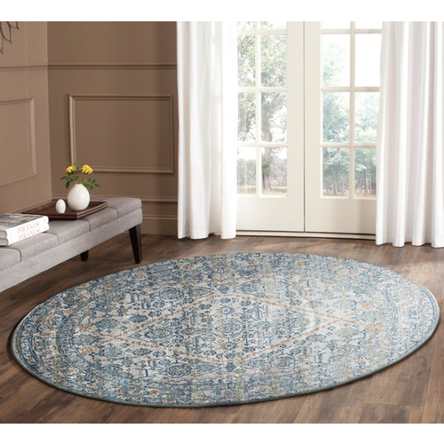 Evolve Duality Transitional Round Rug - Silver - 150x150cm