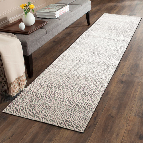 Evolve Diamond Transitional Runner - Grey - 80x300cm