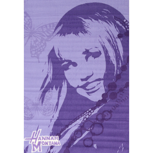 Kids Castle - Hannah Butterfly - Purple and Grey - 100x150cm