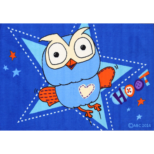 Kids Castle - Hoot Stars - Blue - 100x150cm