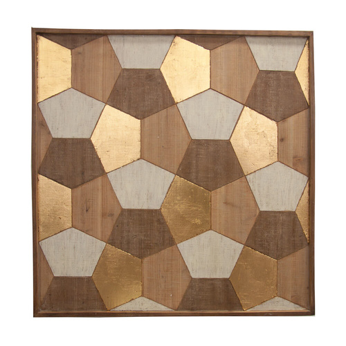 Honeycomb Geometric Pattern Wall Art Decor - 89x89cm