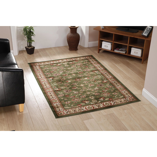 Ankara Traditional Floral Rug - Green - 160x230cm