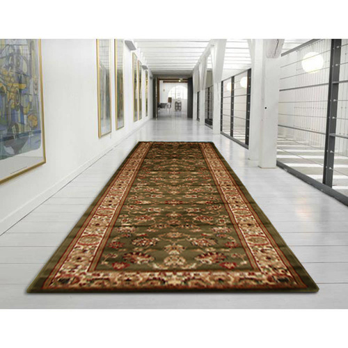 Ankara Traditional Floral Runner - Green - 80x300cm