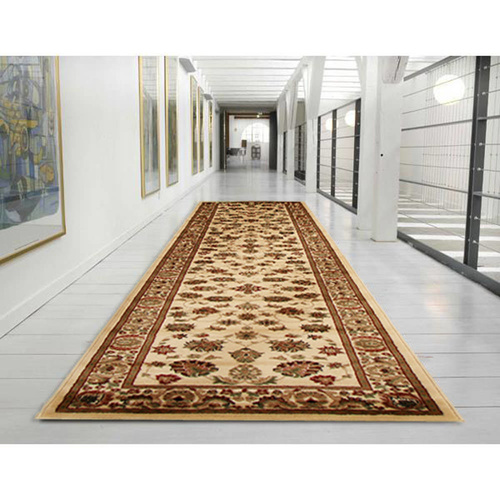 Ankara Traditional Floral Runner - Ivory - 80x300cm