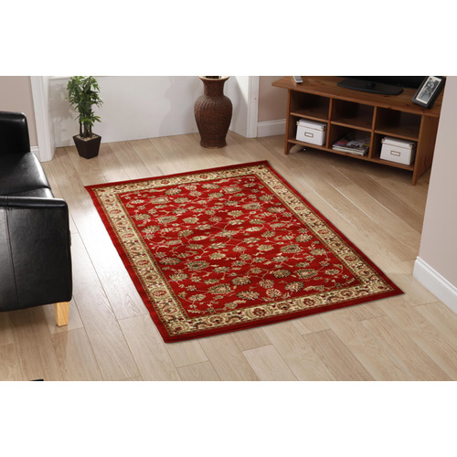 Ankara Traditional Floral Rug - Red - 160x230cm