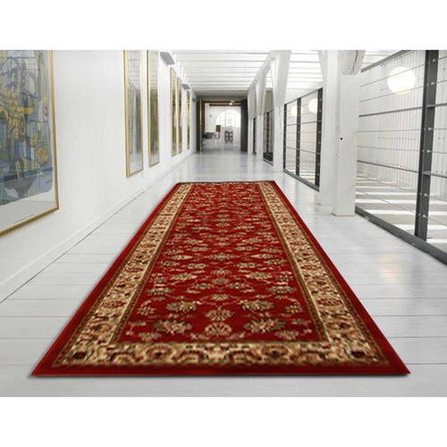 Ankara Traditional Floral Runner - Red - 80x300cm
