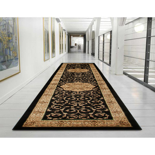 Ankara Medallion Classic Runner - Black - 80x300cm