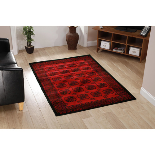 Ankara Classic Afghan Rug - Red