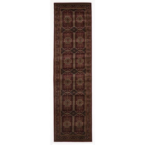 Ankara Traditional Afghan Runner - Burgundy Red - 80x400cm