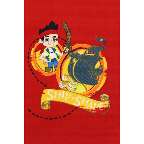 Kids Castle - Jake Ship Shape - Red and Yellow - 100x150cm
