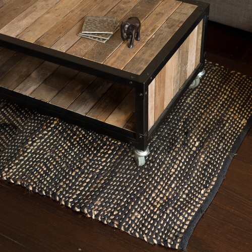 Jute Rugs:120x180cm IBIS Black Jute Rug